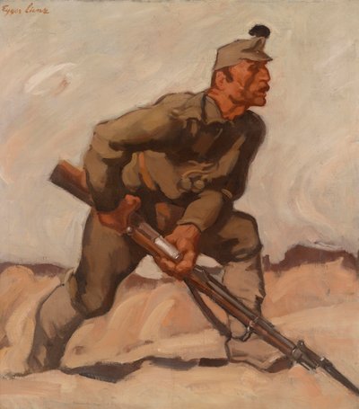 Kaiserschütze (Dolomitenwacht) de Albin Egger Lienz
